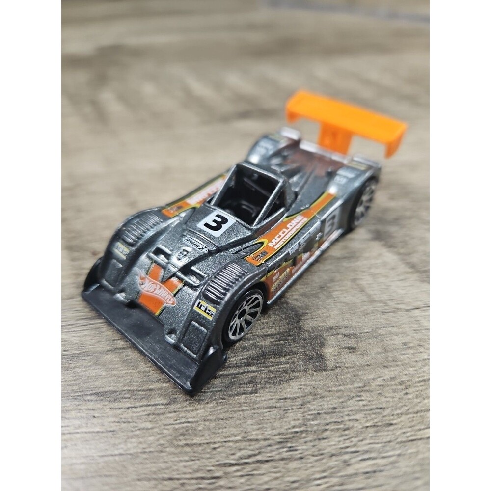Hot Wheels Riley & Scott MKIII Diecast 1/64 Mattel Loose Toy Car Grey Orange